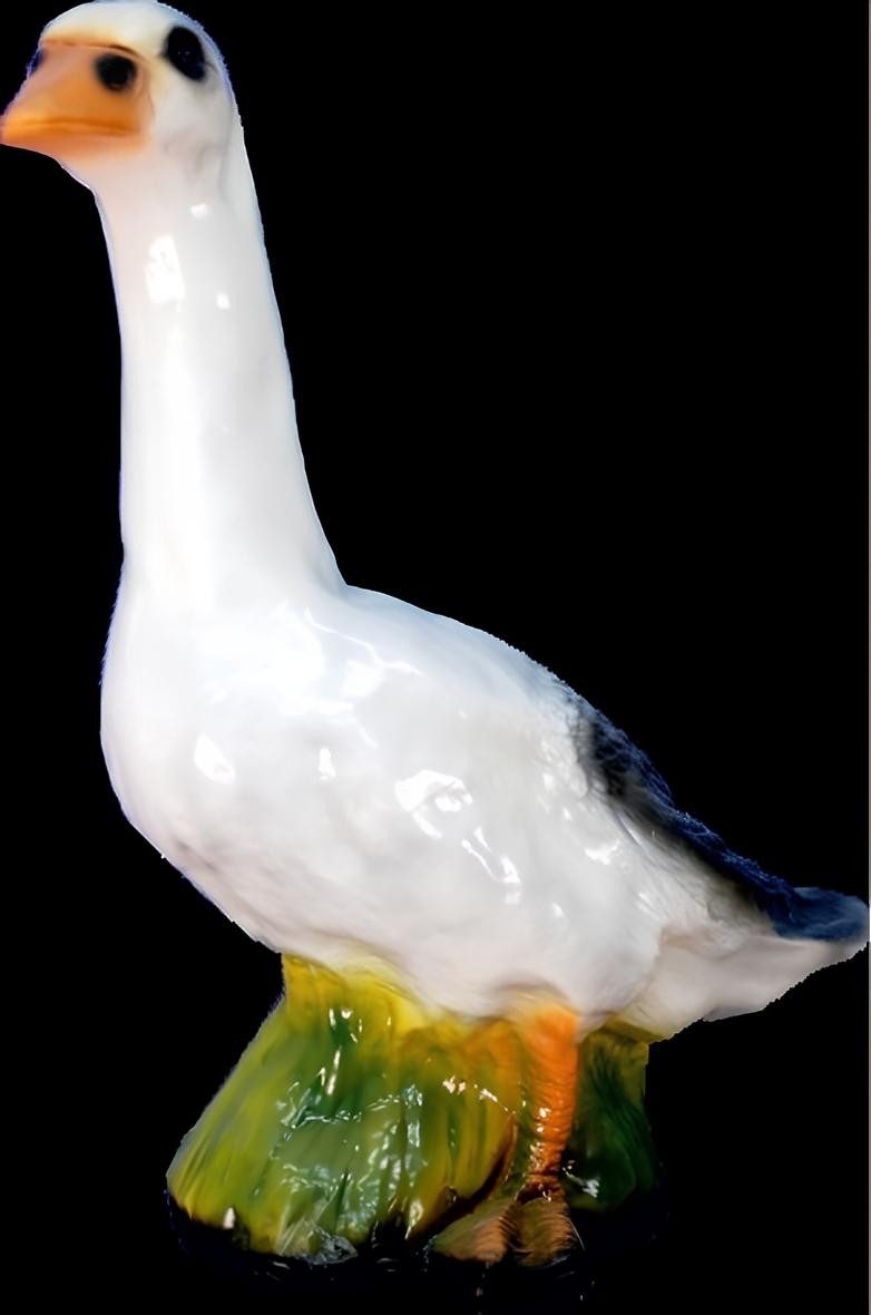 JVmoebel Tierfigur Gans Figur aus Keramik in Weiß für stilvolle Dekoration (1 St), Made in Europa