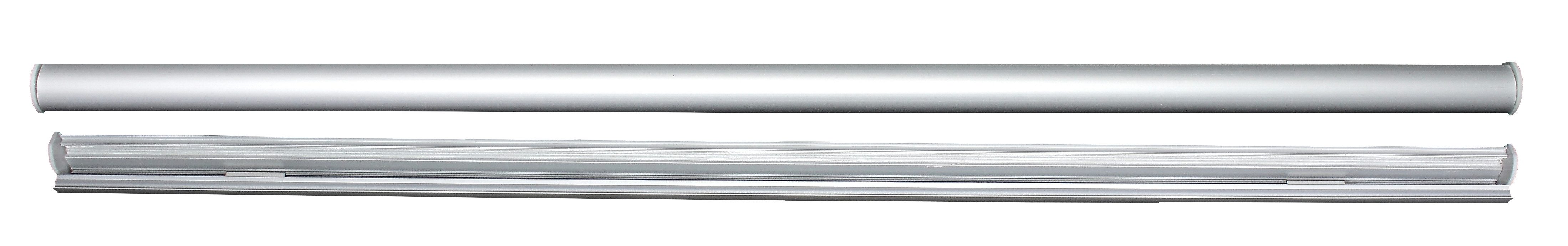 HOME WOHNIDEEN Schiebegardine 70595 Set Paneelwagen + Alu Klemmleiste, 60 cm (2 St), Kunststoff und Metall