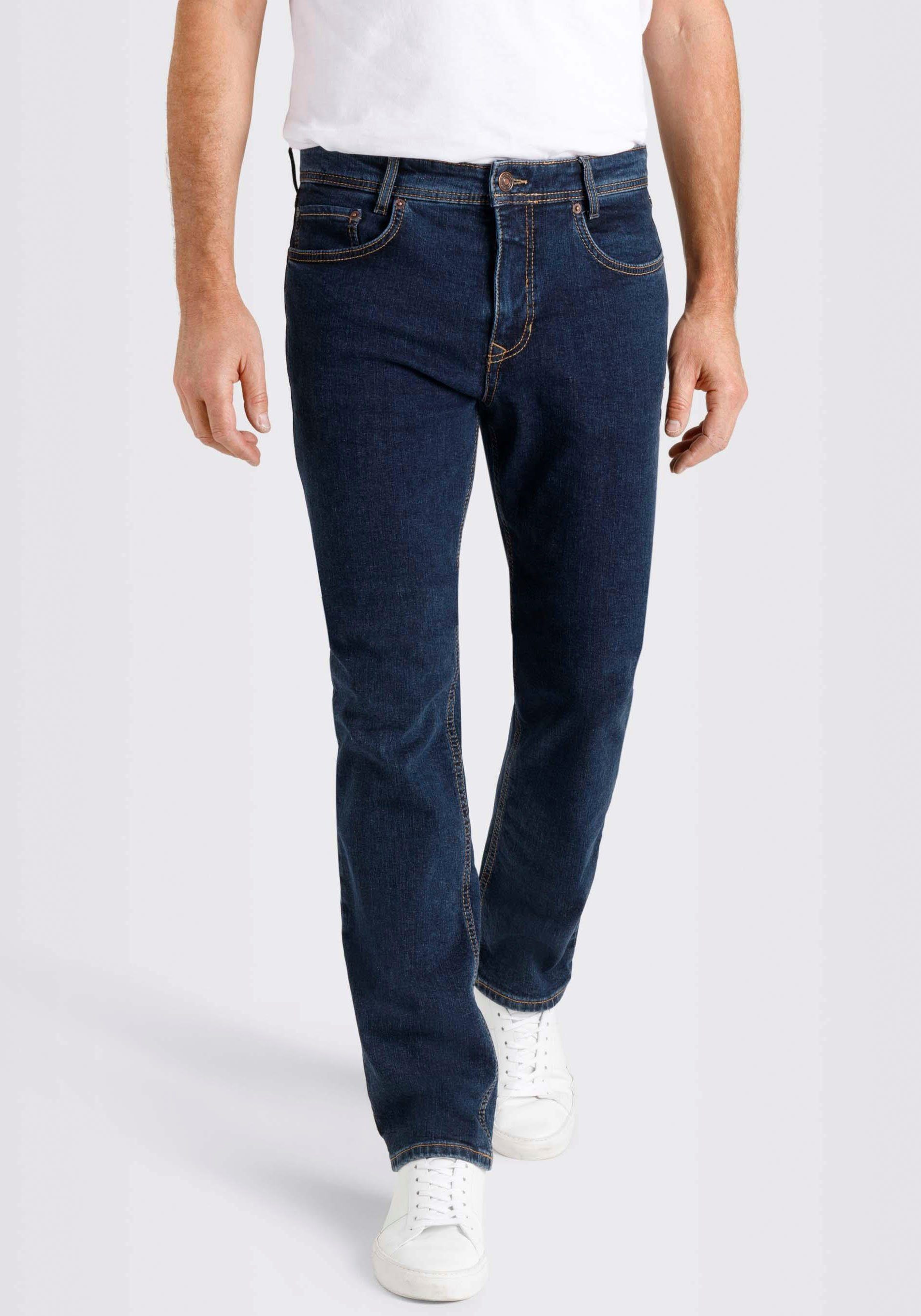 Straight-Jeans in MAC Stretch Optik, gepflegter mit blue Arne stonewash