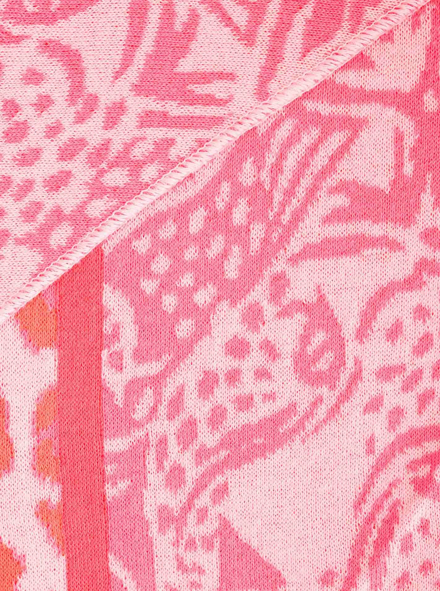 Zwillingsherz Dreieckstuch "Angry Leo", Leopardmuster, Strick, wärmend