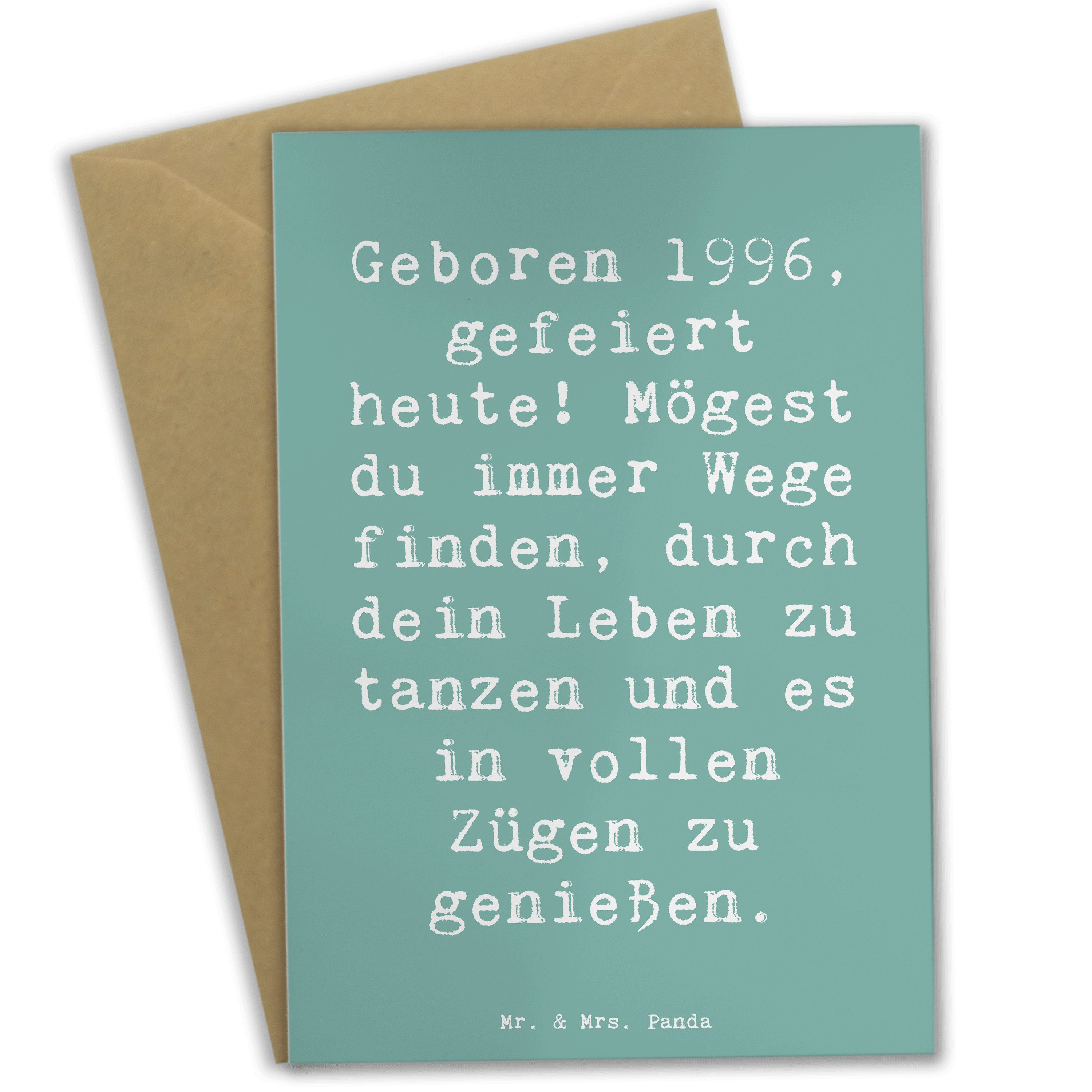 Grußkarte 1996 Geburtstag - Meeresbrise - Geschenk, Geboren 1996, Lebensfreude