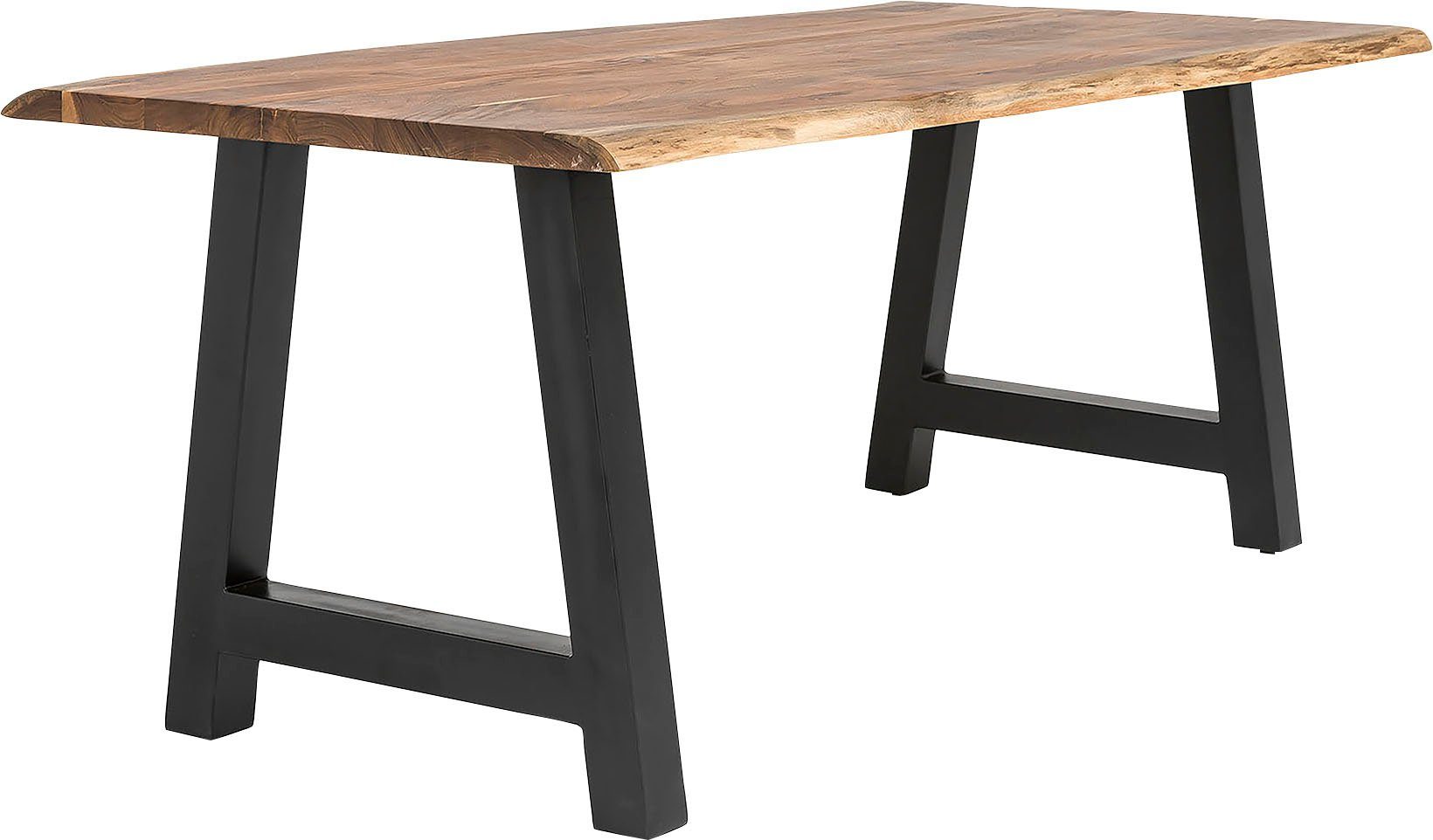 SalesFever Esstisch Designer-Tisch für stilvolle Mahlzeiten, Zweifach gewachstes, geöltes Massivholz