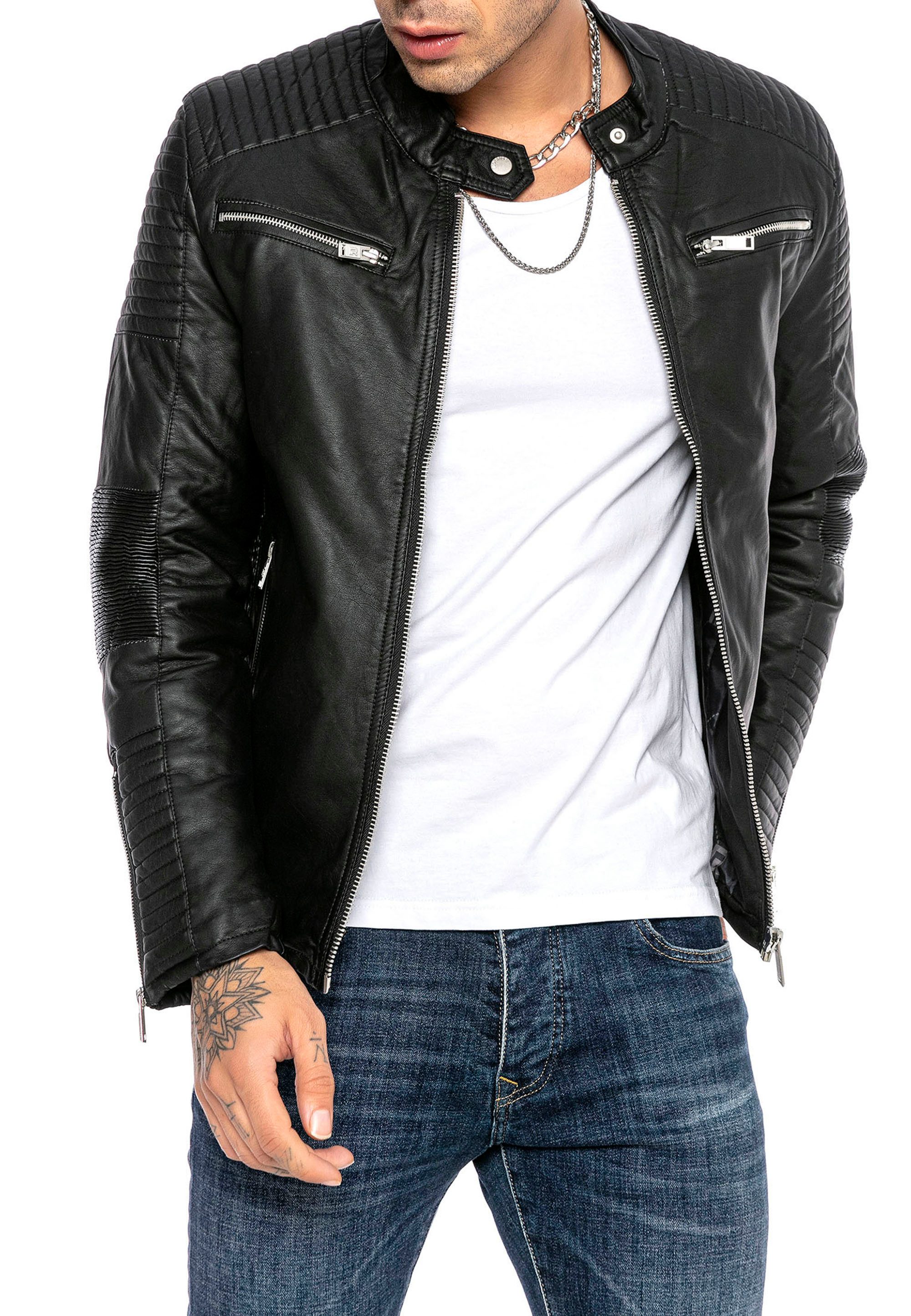 RedBridge Lederimitatjacke stilvoll im Biker-Look mit günstig online kaufen
