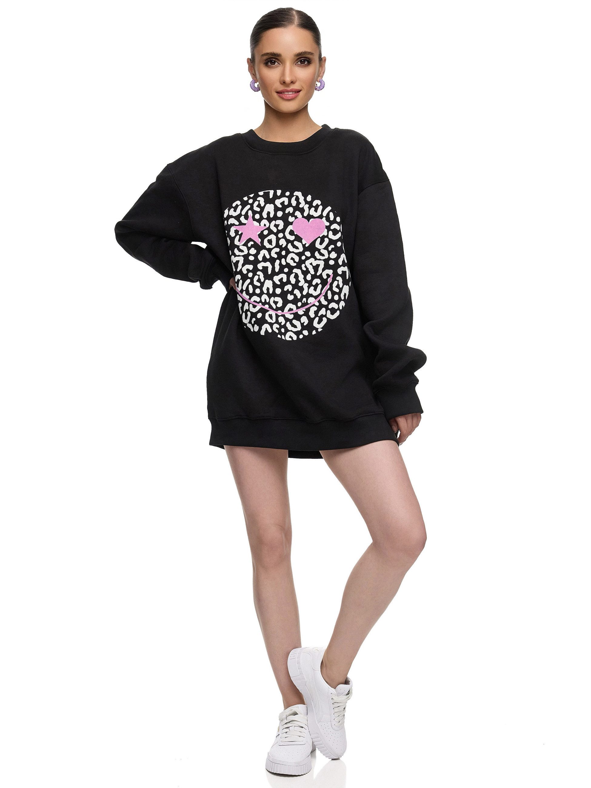 Worldclassca Sweatshirt Worldclassca Oversized Sweatshirt Happy günstig online kaufen
