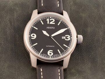 ARISTO Fliegeruhr Aristo Flieger Titan, Made in Germany, Titangehäuse