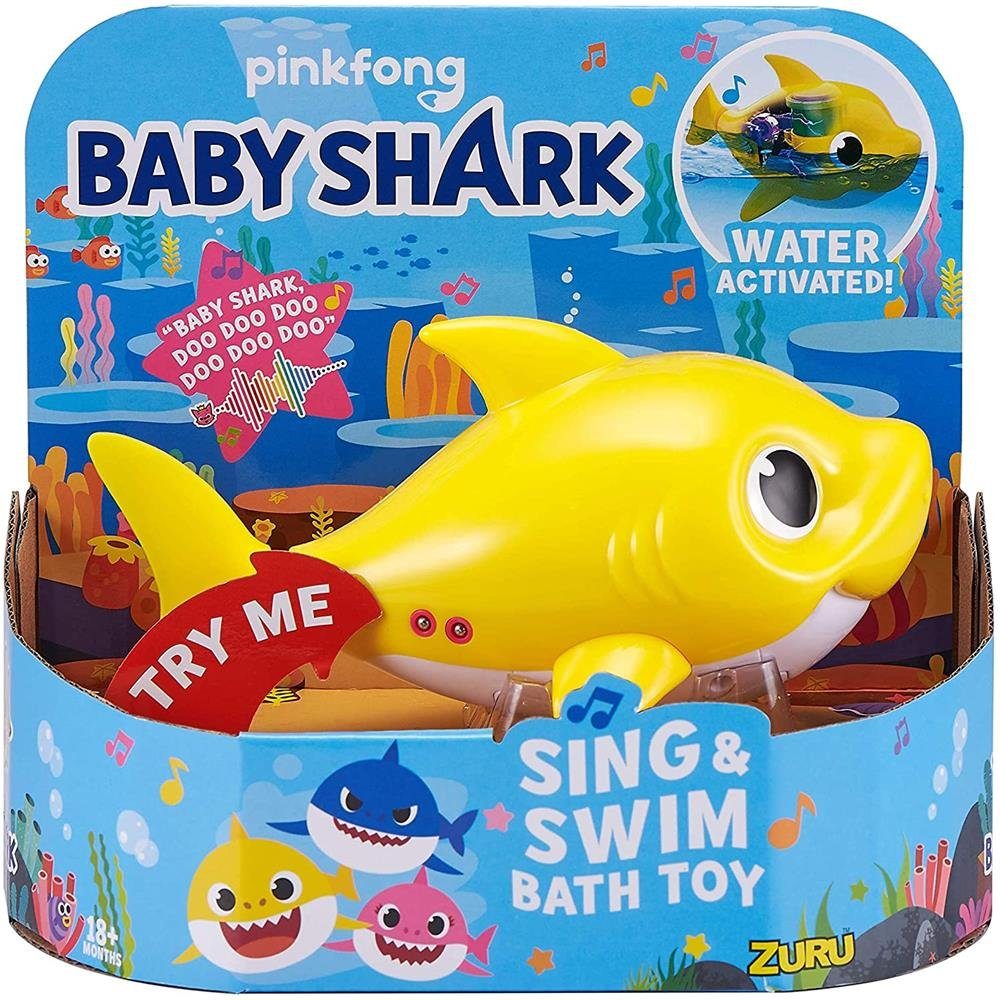 ZURU Badespielzeug Robo Alive Junior Baby Shark, Singspielzeug Badespielzeug Kinder Spielzeug Robo Fisch Hai