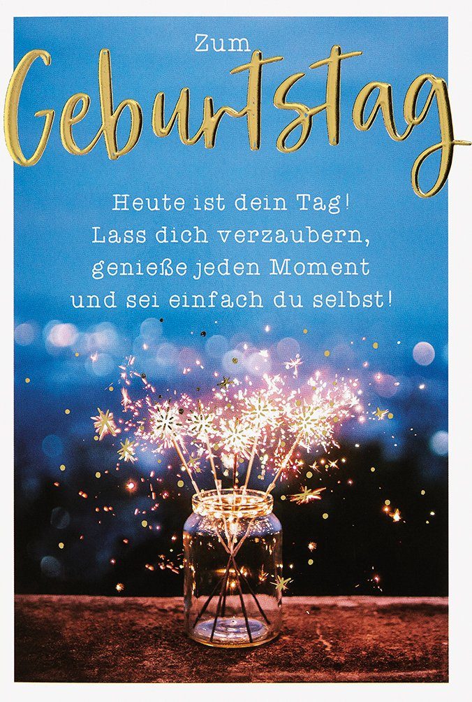 BSB Grußkarten Geburtstag - Glückwunschkarte im Format 11,5 x 17 cm mit Briefumschlag