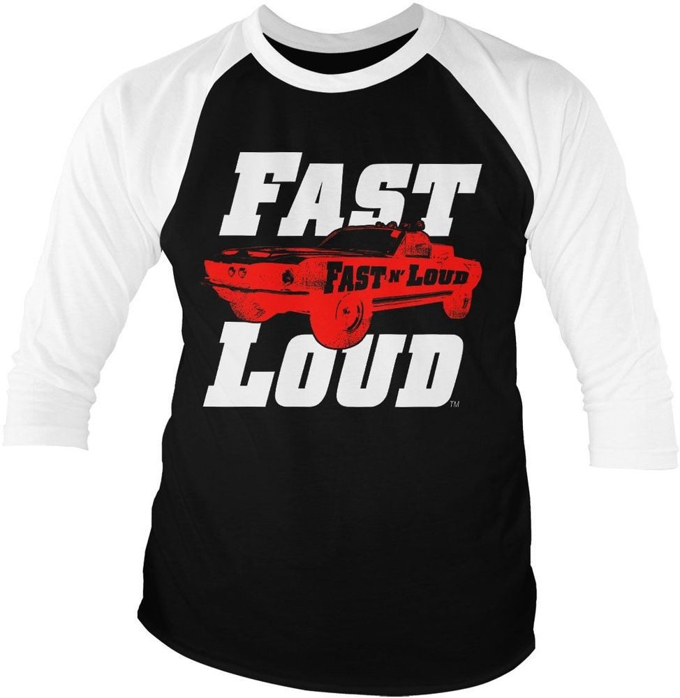 Fast N' Loud T-Shirt Mustang Baseball 3/4 Sleeve Tee
