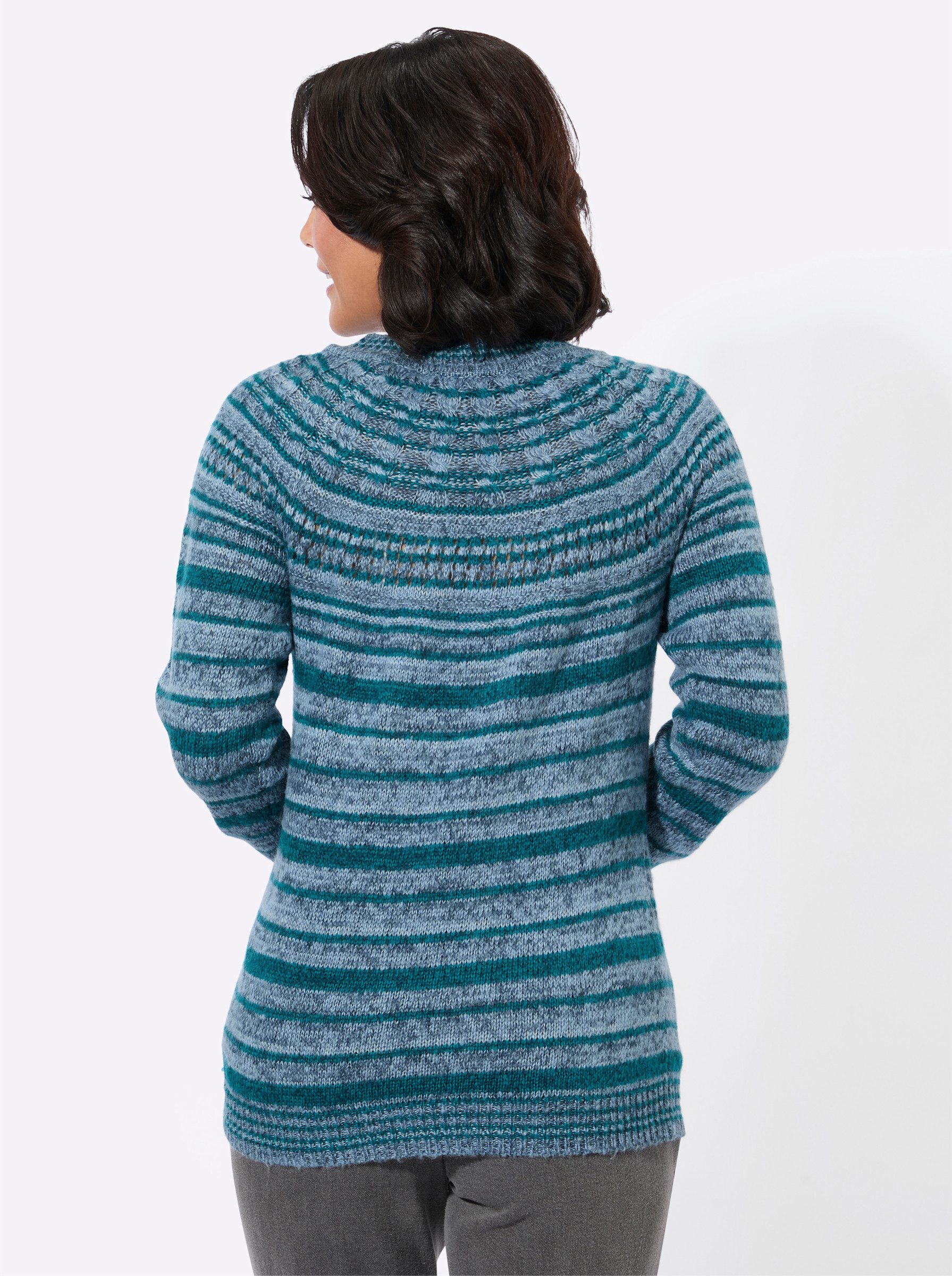 Witt Strickpullover Rundhals-Pullover Langarm Mustermix gestrickt