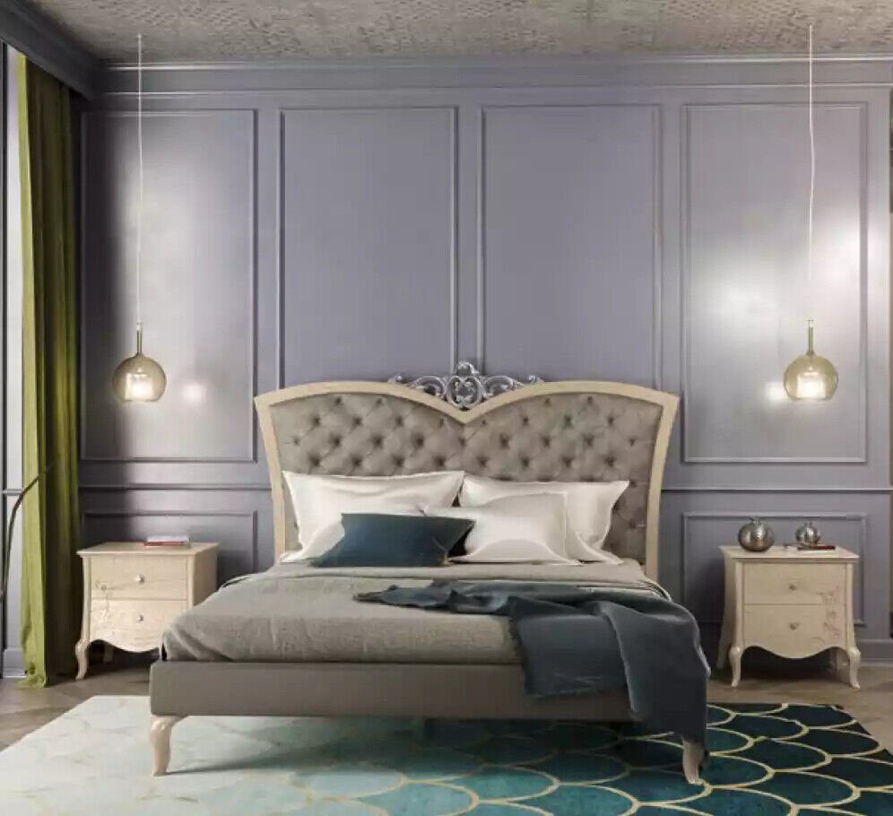 JVmoebel Schlafzimmer-Set Luxus Schlafzimmer Zimmer 2x 2x Italy 4tlg., Made + Nachttische (4-St., in Nur Kleiderschrank), Nachttische + Bett Sets Bett