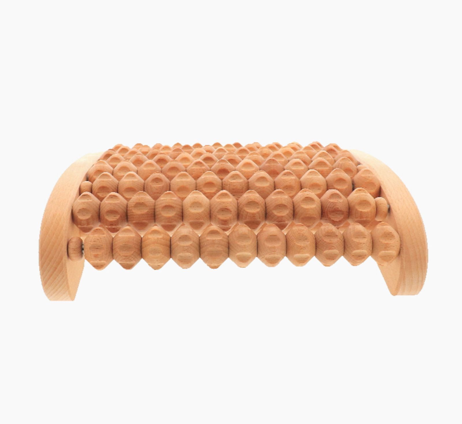 Gravidus Fußmassagegerät Fußmassageroller asymmetrisch Holz 28x26 cm – Bild 4 von 5