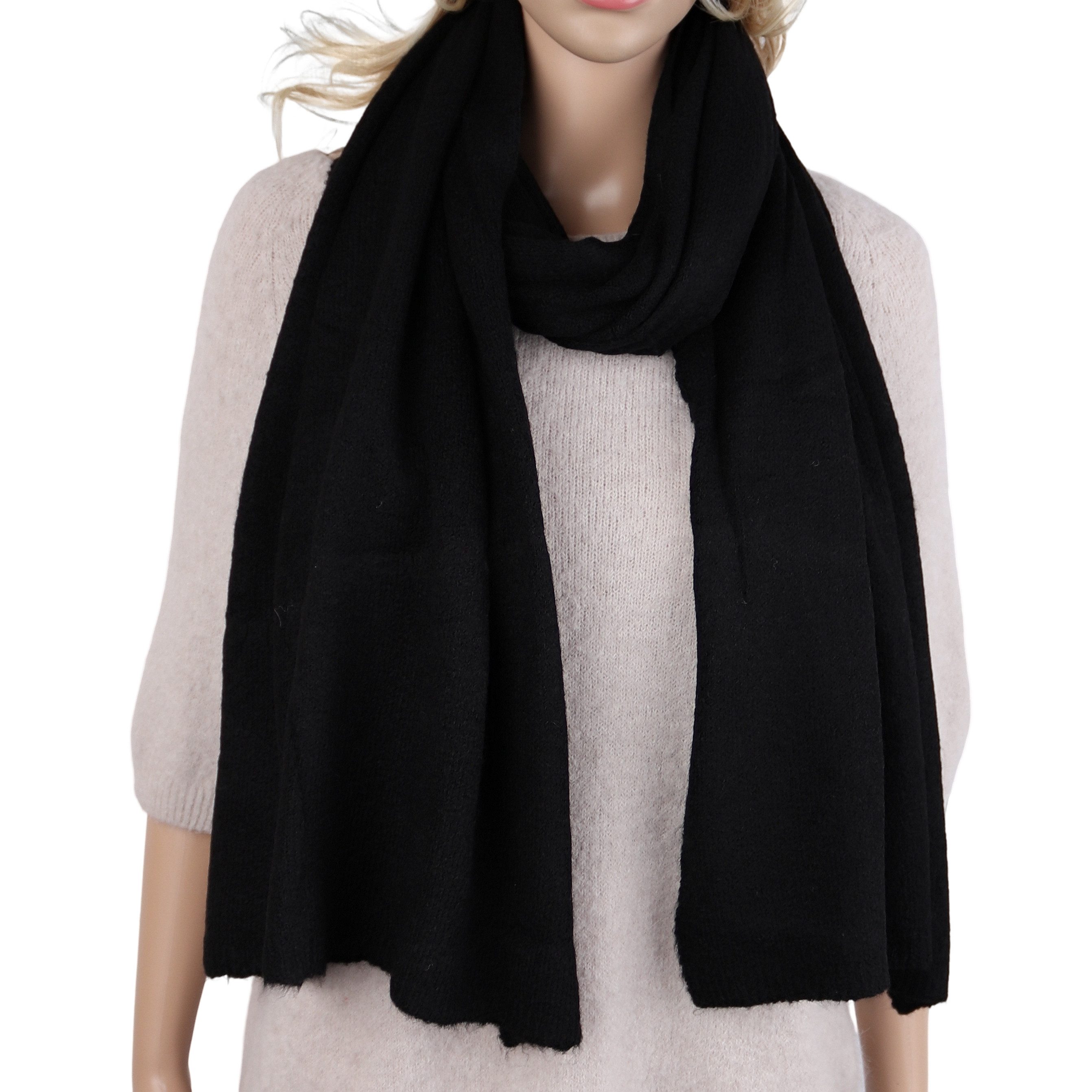 MIRROSI Strickschal Damen & Herren, Unifarbe Schal Unisex ca.55x185cm, super weich, (Neue Kollektion Herbst/Winter 2026), warmer Winterschal mit Wolle
