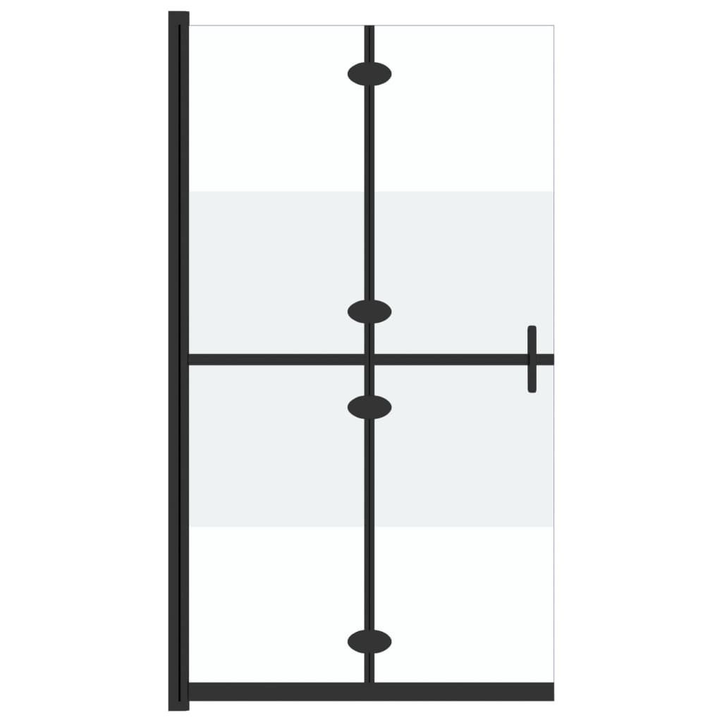 vidaXL Duschwand Faltbare begehbare Duschwand Halbmattiertes ESG-Glas 120x190 cm