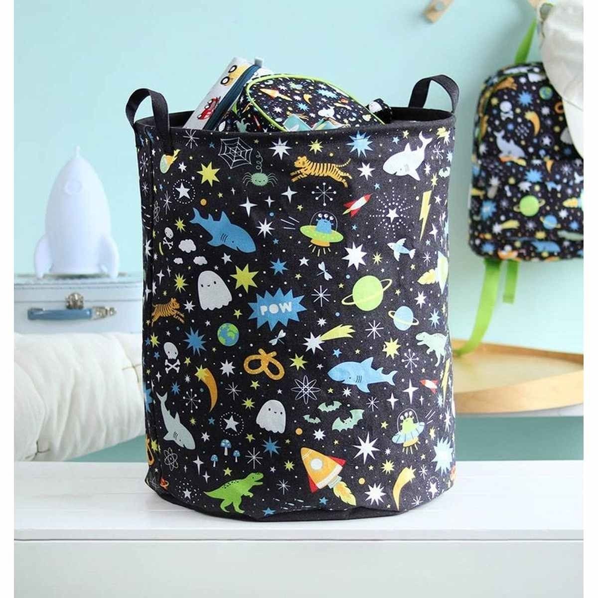 3 Sprouts Aufbewahrungskorb mit Motivaufdruck 40 x 50 x 40 cm für Spielzeug