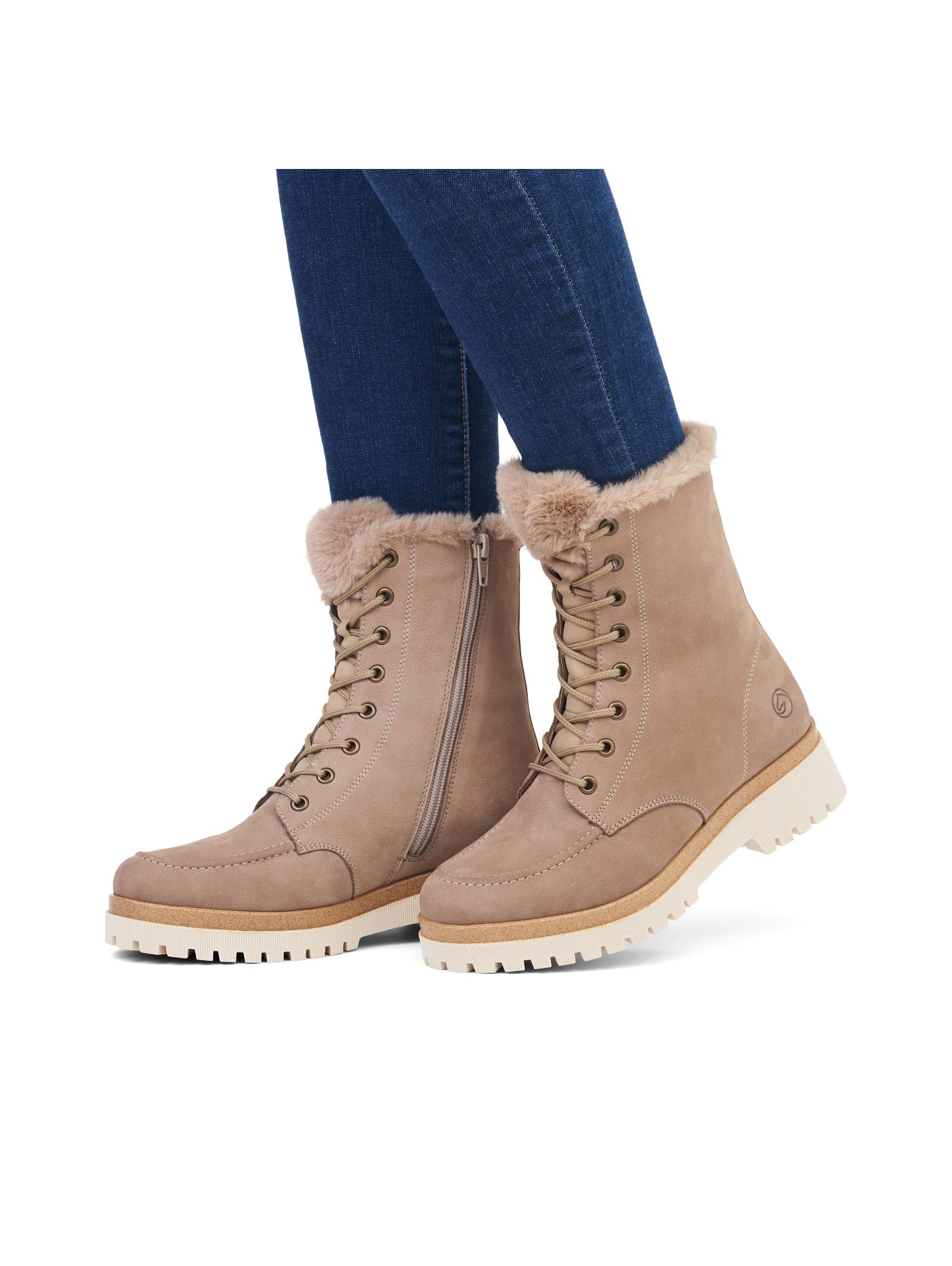 Remonte Remonte Stiefelette Veloursleder Schnürstiefelette