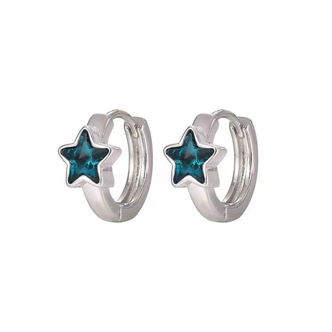 DAYUT Paar Ohrstecker Vintage Blue Star Ohrringe für Frauen (1-tlg)