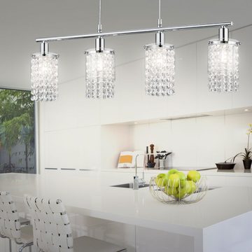 etc-shop LED-Hängeleuchte, Leuchtmittel inklusive, Warmweiß, Kristall Decken Pendel Lampe Wohn Ess Zimmer Beleuchtung