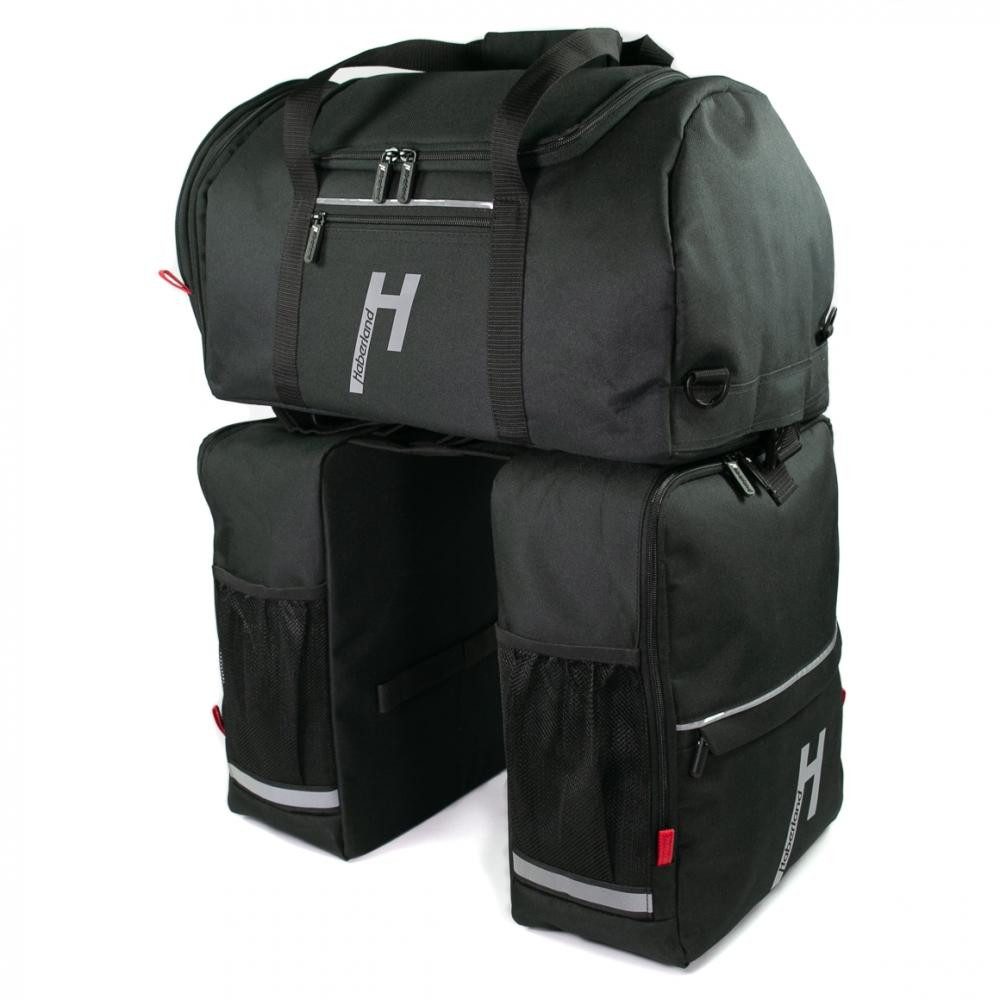 Haberland Fahrradtasche Haberland Komplett-Set 2-tlg. Transporter XXL schwarz - extra viel Sta