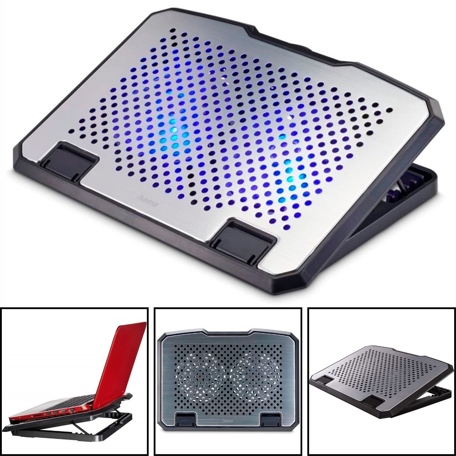 Laptop-Ständer USB Notebook-Kühler Aluminium Lüfter Cooler