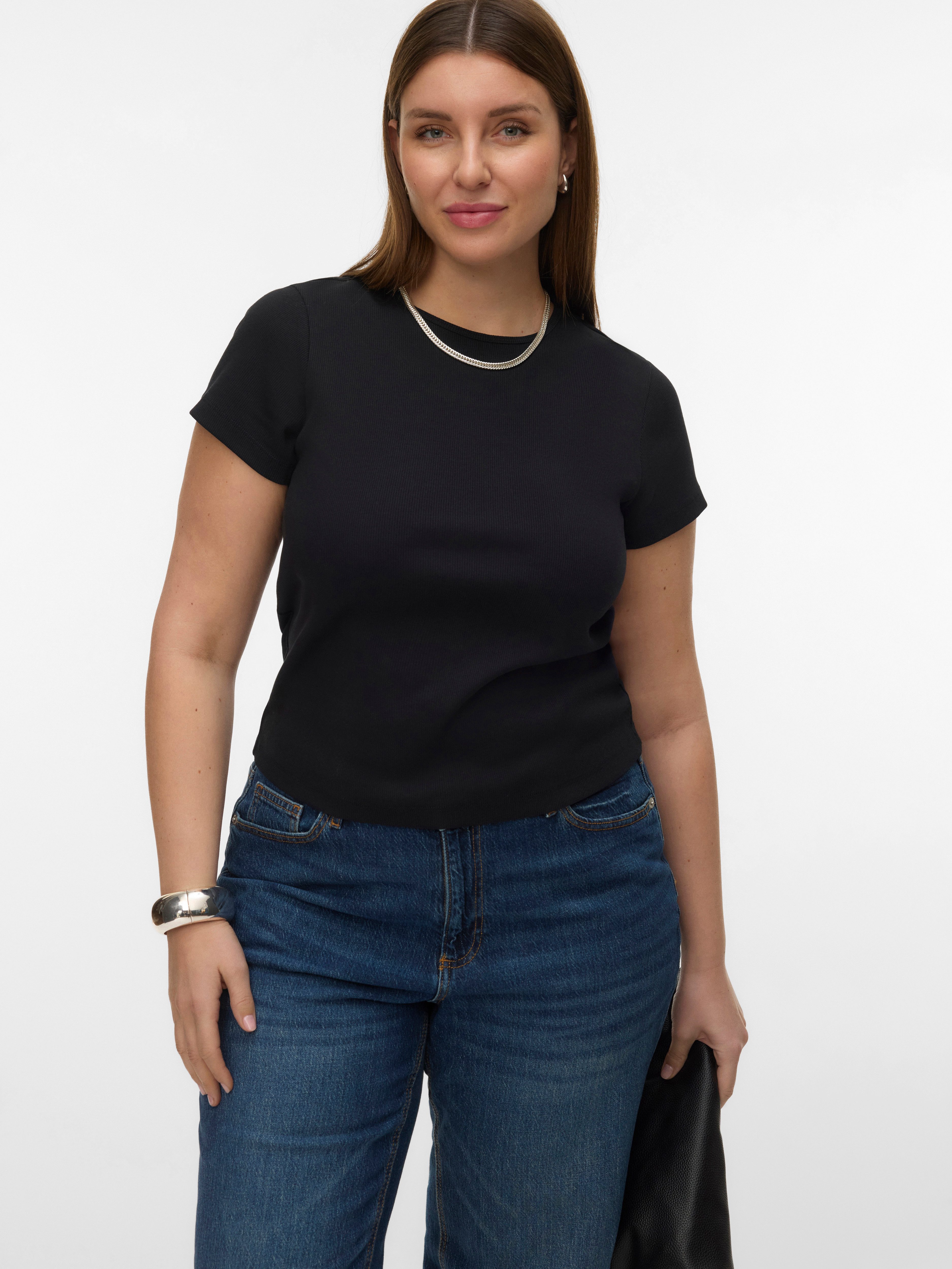 T-Shirt VMCHLOE SS SHORT TOP GA JRS NOOS CUR