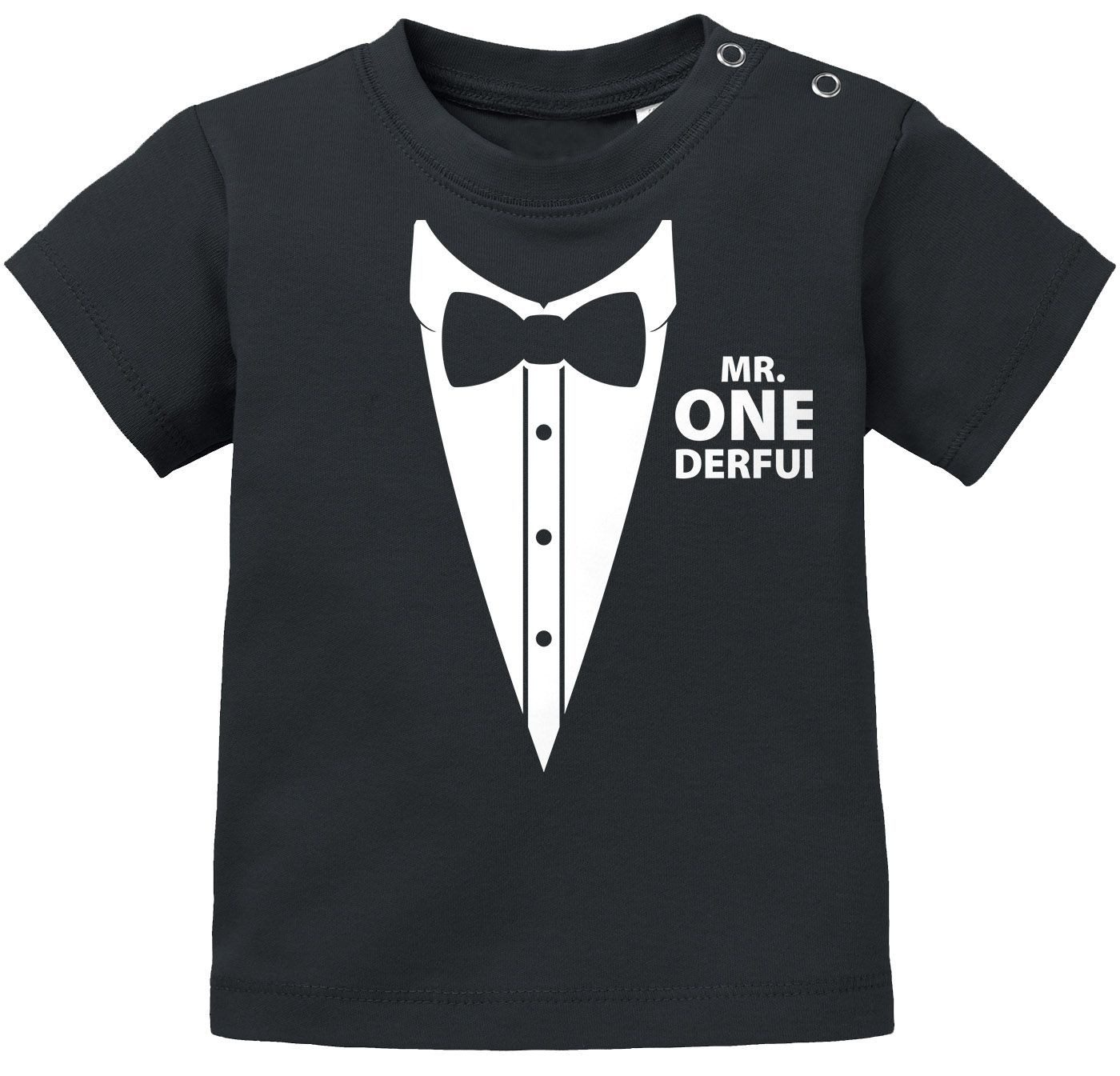 Print-Shirt Baby T-Shirt kurzarm Babyshirt Mr Onederful Geburtstag 1 Jahr