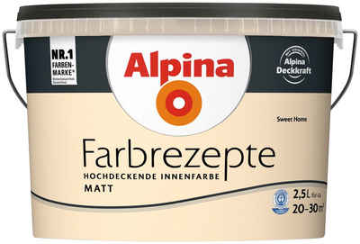 Alpina Wand- und Deckenfarbe »Farbrezepte Sweet Home«, Helles Apricot, matt, 2,5 Liter