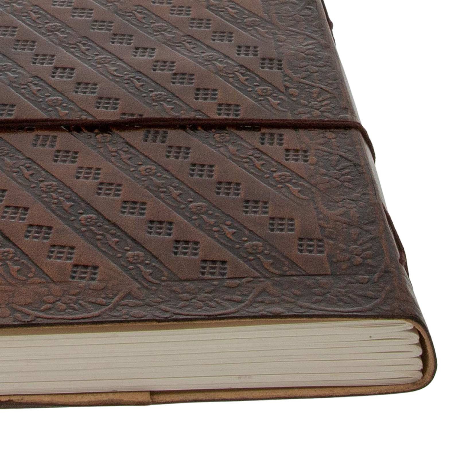 KUNST UND MAGIE Lord Ganesha Tagebuch Notizbuch Tagebuch handgefertigt-geprägtes Leder 18x13cm