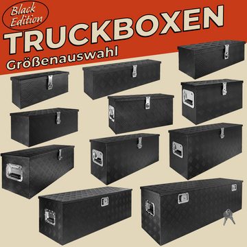 Trucky Anhänger-Deichselbox Deichselbox Werkzeugkasten Truckbox Alu Box Transportbox Schwarz