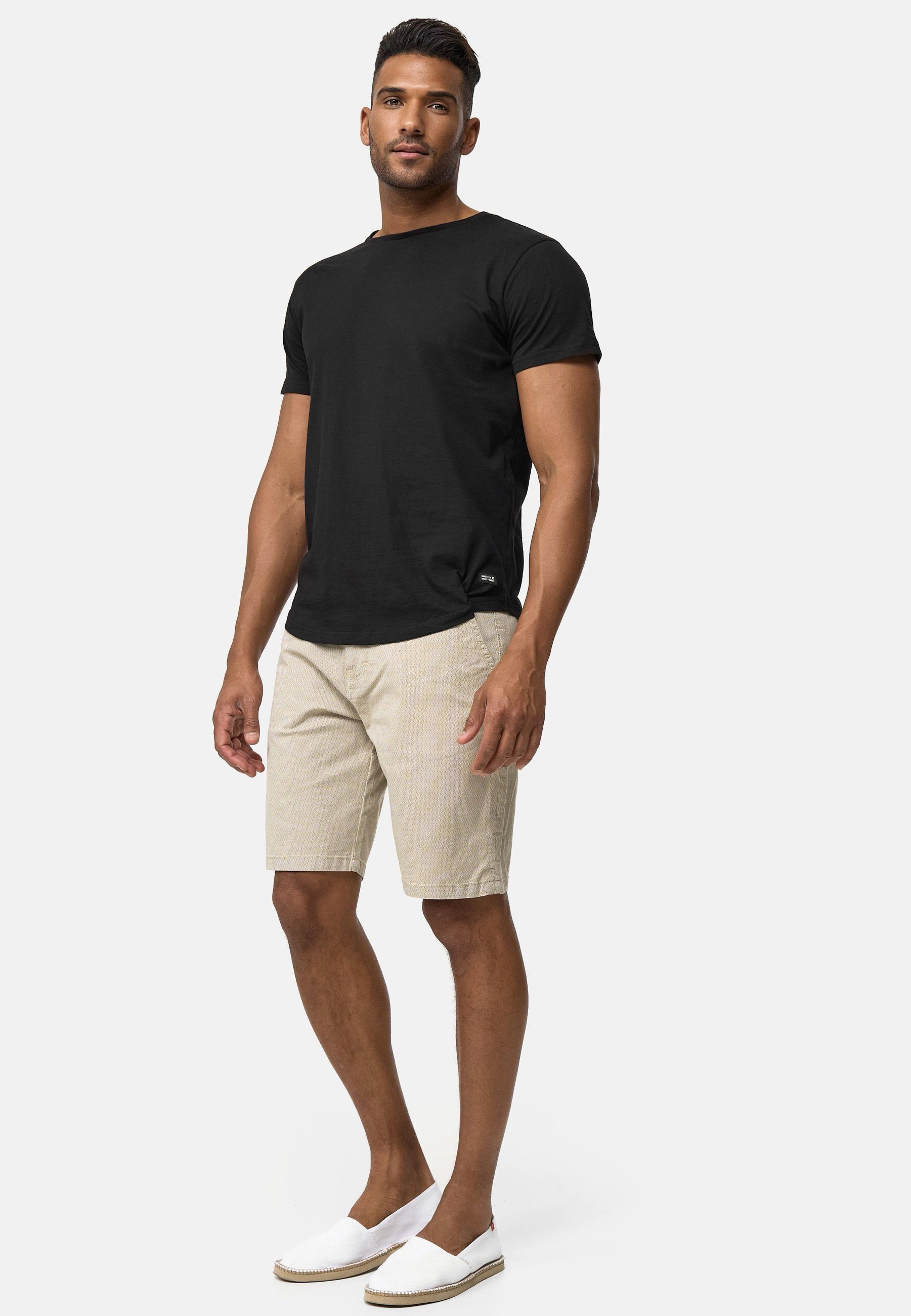 Indicode Chinoshorts Herren Luis Chino Shorts Herrenshorts aus elastischer Baumwoll-Qualität