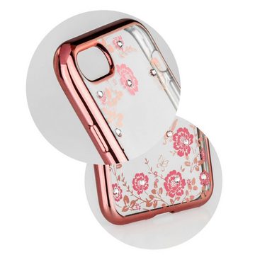 cofi1453 Bumper cofi1453 Motiv Silikonschale Luxury Rose´ SchutzHülle kompatibel mit SAMSUNG GALAXY A51 (A515F) Silikon Hülle Bumper Tasche TPU