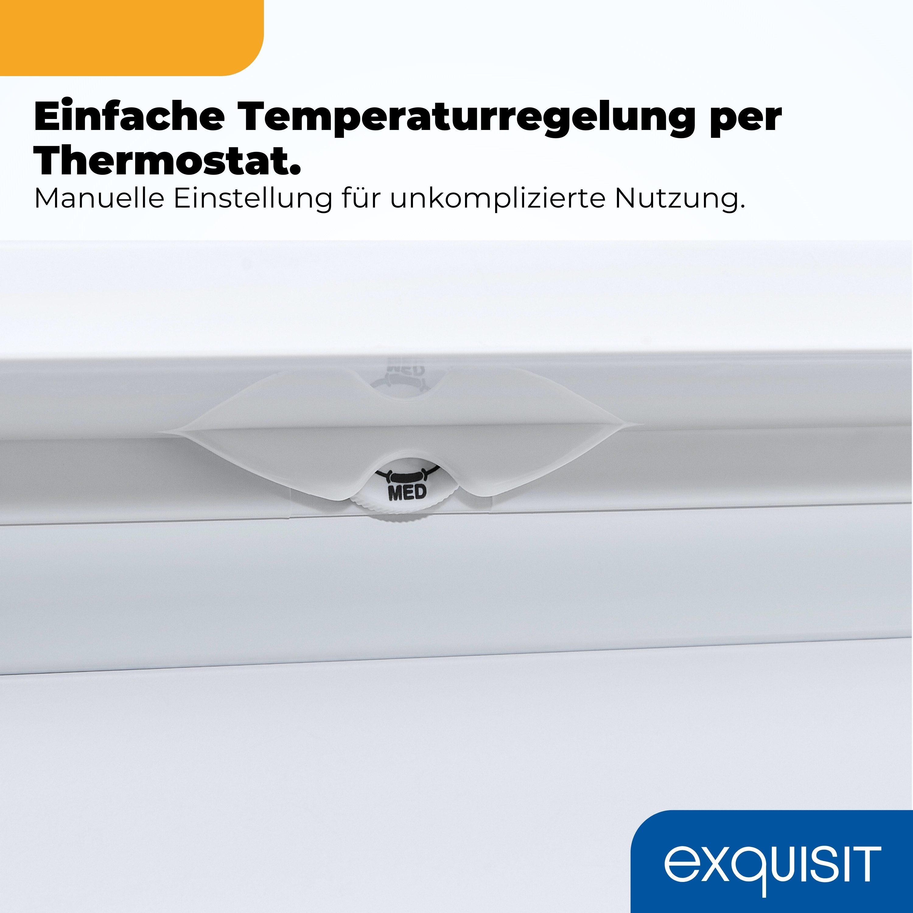 exquisit Gefrierschrank GS581-040C weiss, 85.5 cm hoch, 54.5 cm breit, 87 Liter, 3 Gefrierschubladen, 40 db, EEK: C, 4-Sterne-Gefrieren – Bild 4 von 5