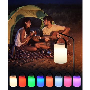 GelldG LED Solarleuchte LED Outdoor Lampe mit Fernbedienung tragbare Tischlampe