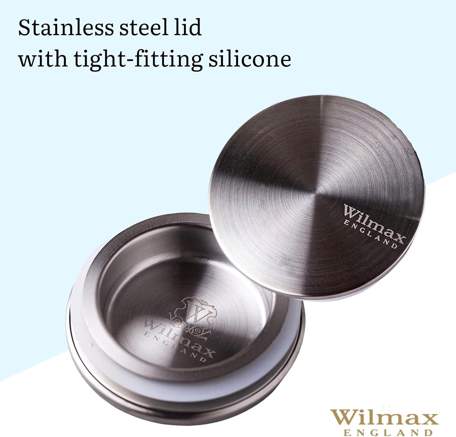 Wilmax England - Deutschland Geschirr-Set Wilmax Glasbehälter 2er-Set mit Metalldeckel, 1300 ml