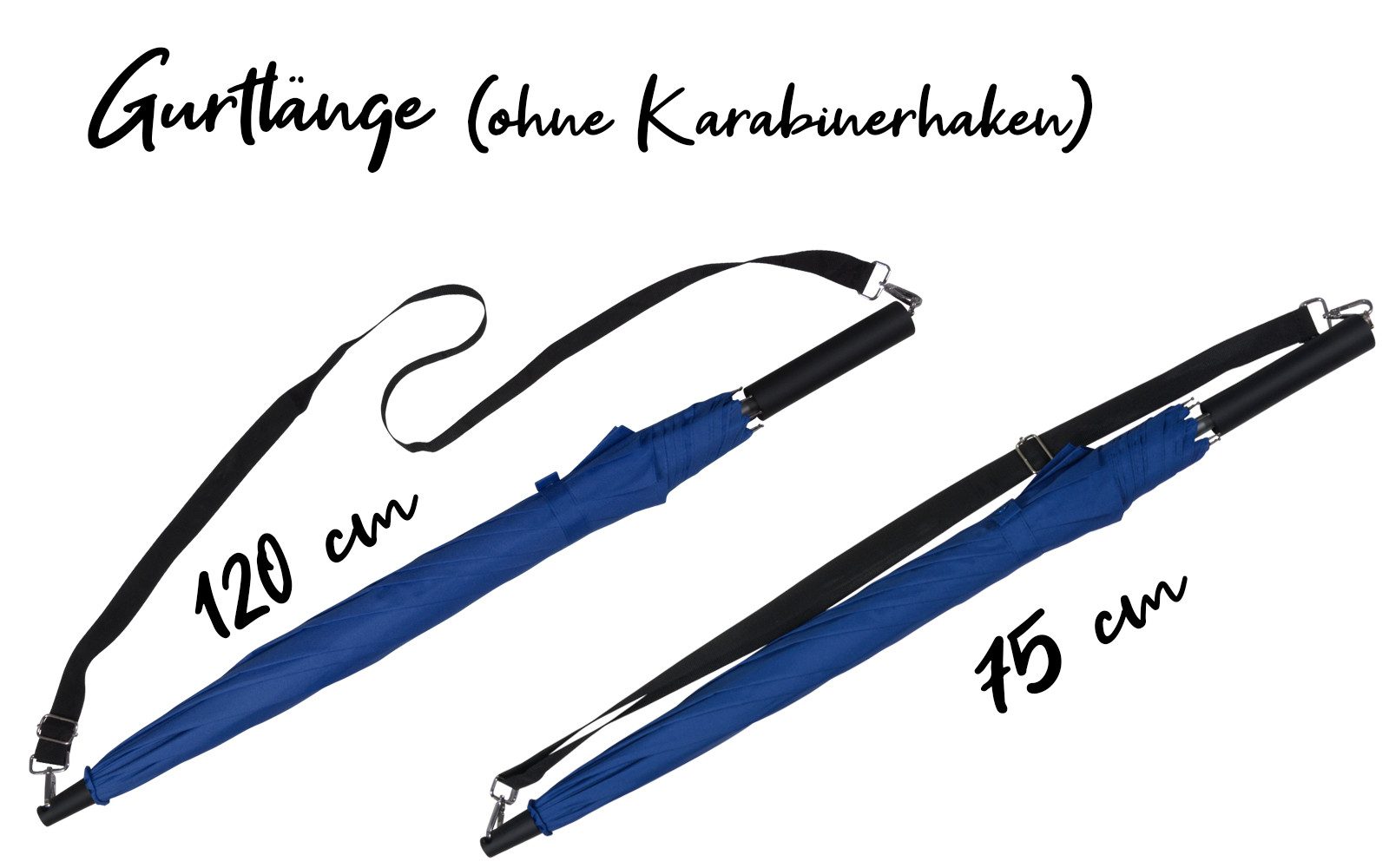 iX-brella Stockregenschirm Umhängeschirm mit längenverstellbarem Tragegurt, günstig online kaufen