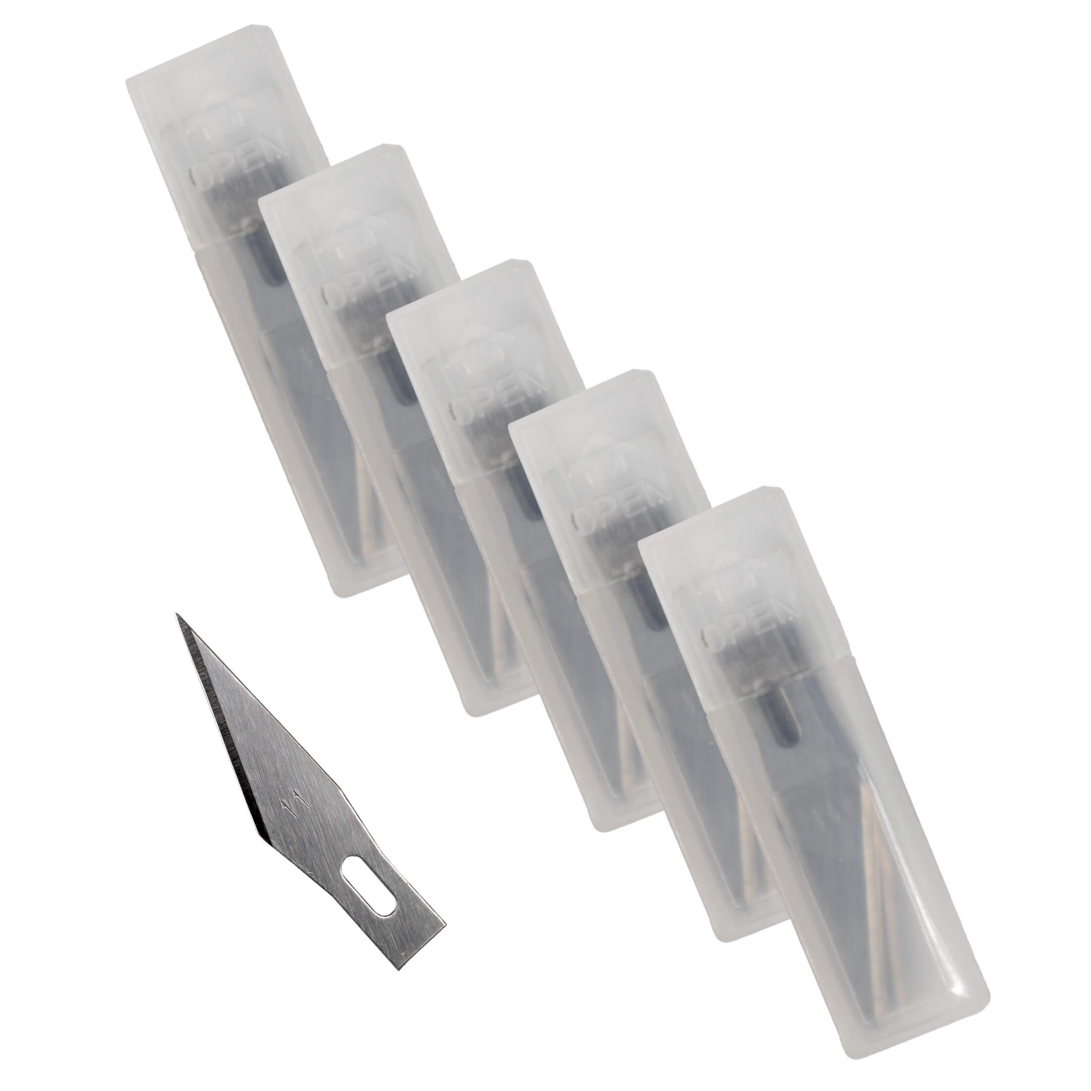 SBS Schlößer Baustoffe Різціmesser Skalpellklingen 50 Ersatzklingen für Skalpell Крафтовий ніж im Köcher, (50-tlg), für Skalpellmesser, Hobby Крафтовий ніж