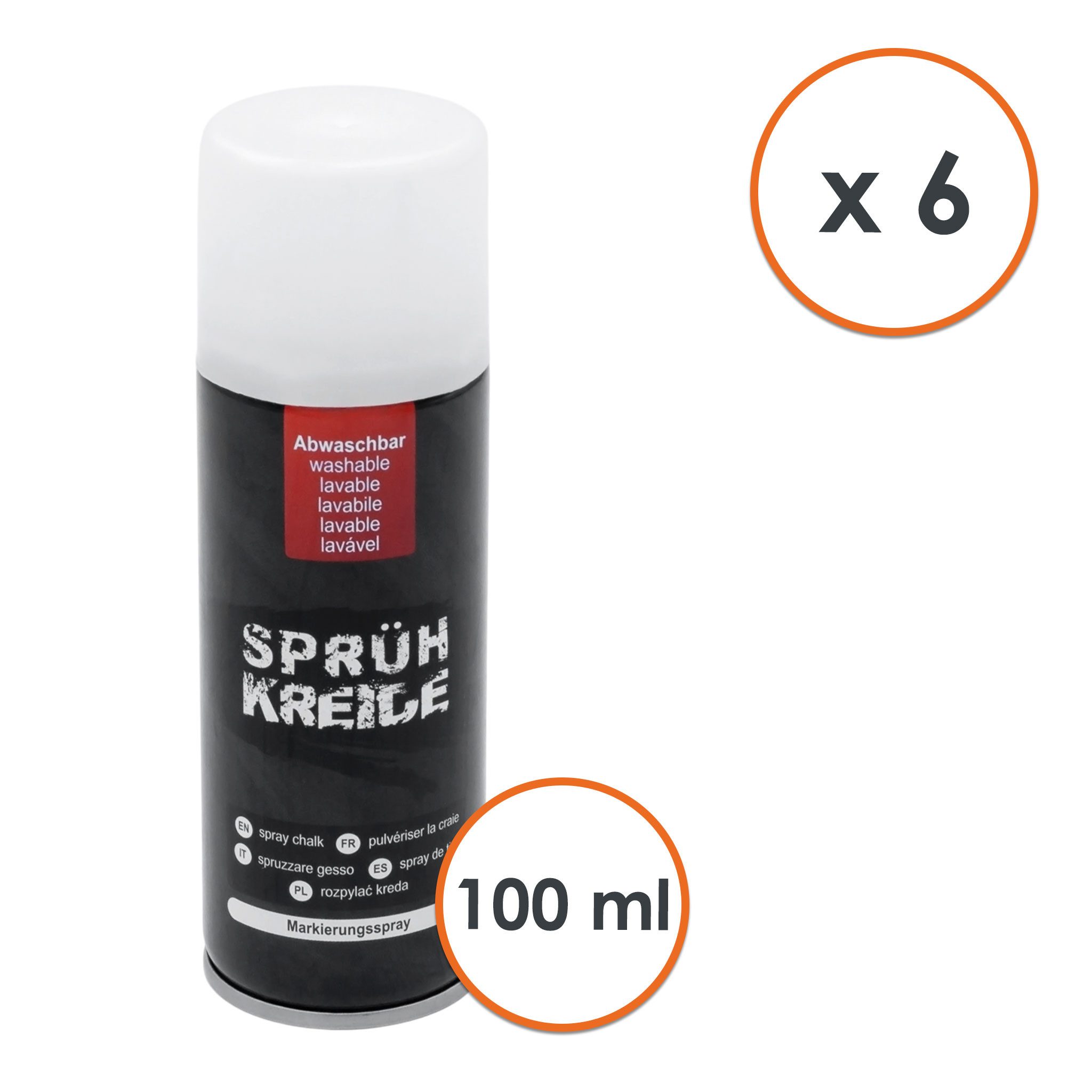 Spetebo Kreidespray Markierungsspray für Beton, Glas, Rasen & Außenflächen, Wasserlöslich und abwaschbar