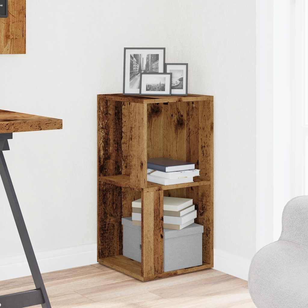 vidaXL Eckregal Eckregal Altholz-Optik 33x33x67 cm Holzwerkstoff, 1-tlg.