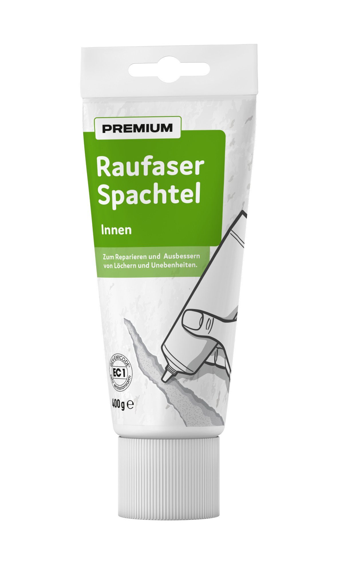 Wilckens Farben Spachtelmasse, Raufaser Spachtel Innen, Weiß, 400 g