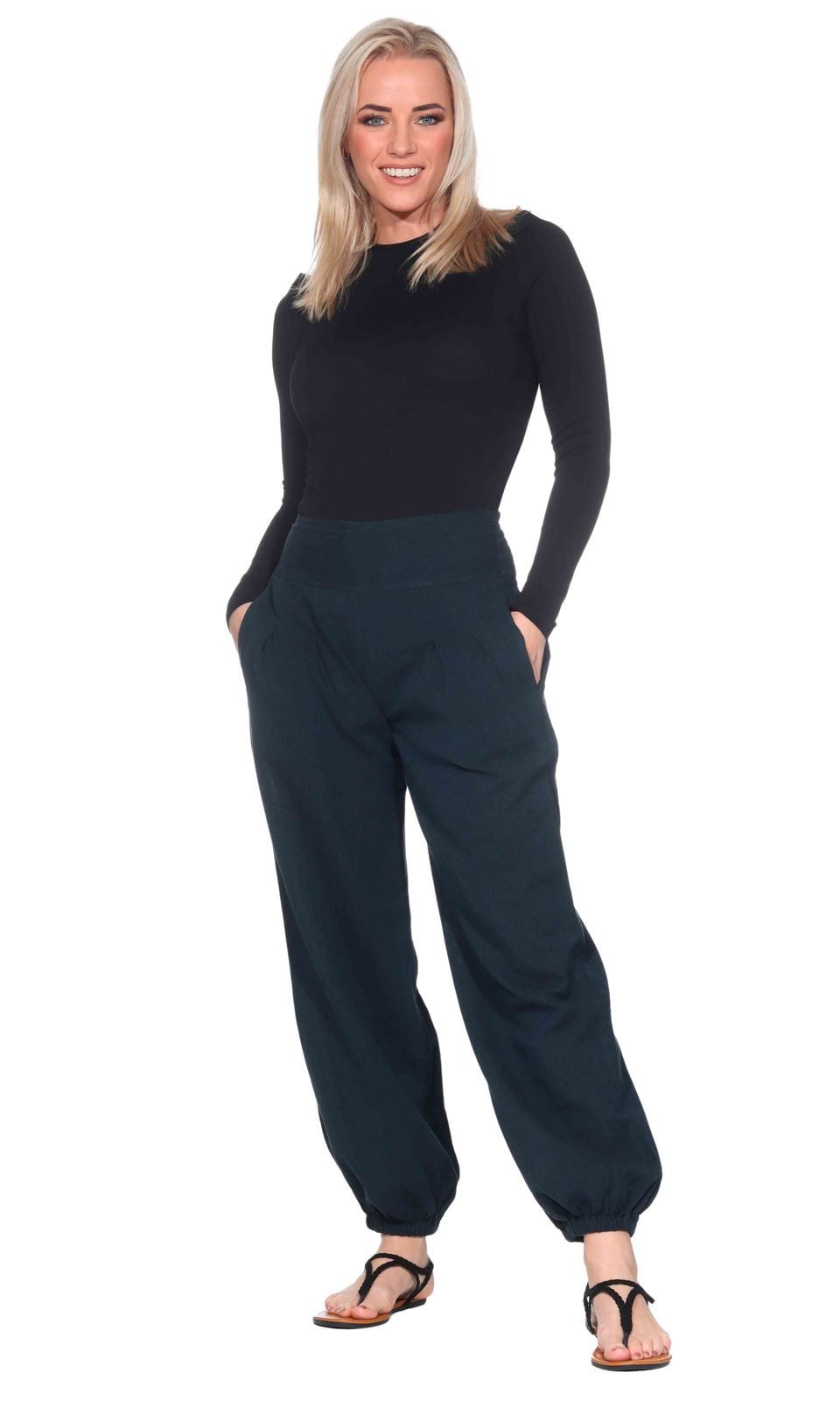 Yogahose KUNST UND MAGIE Yogahose Pumphose Pluderhose bunt Baumwolle lang
