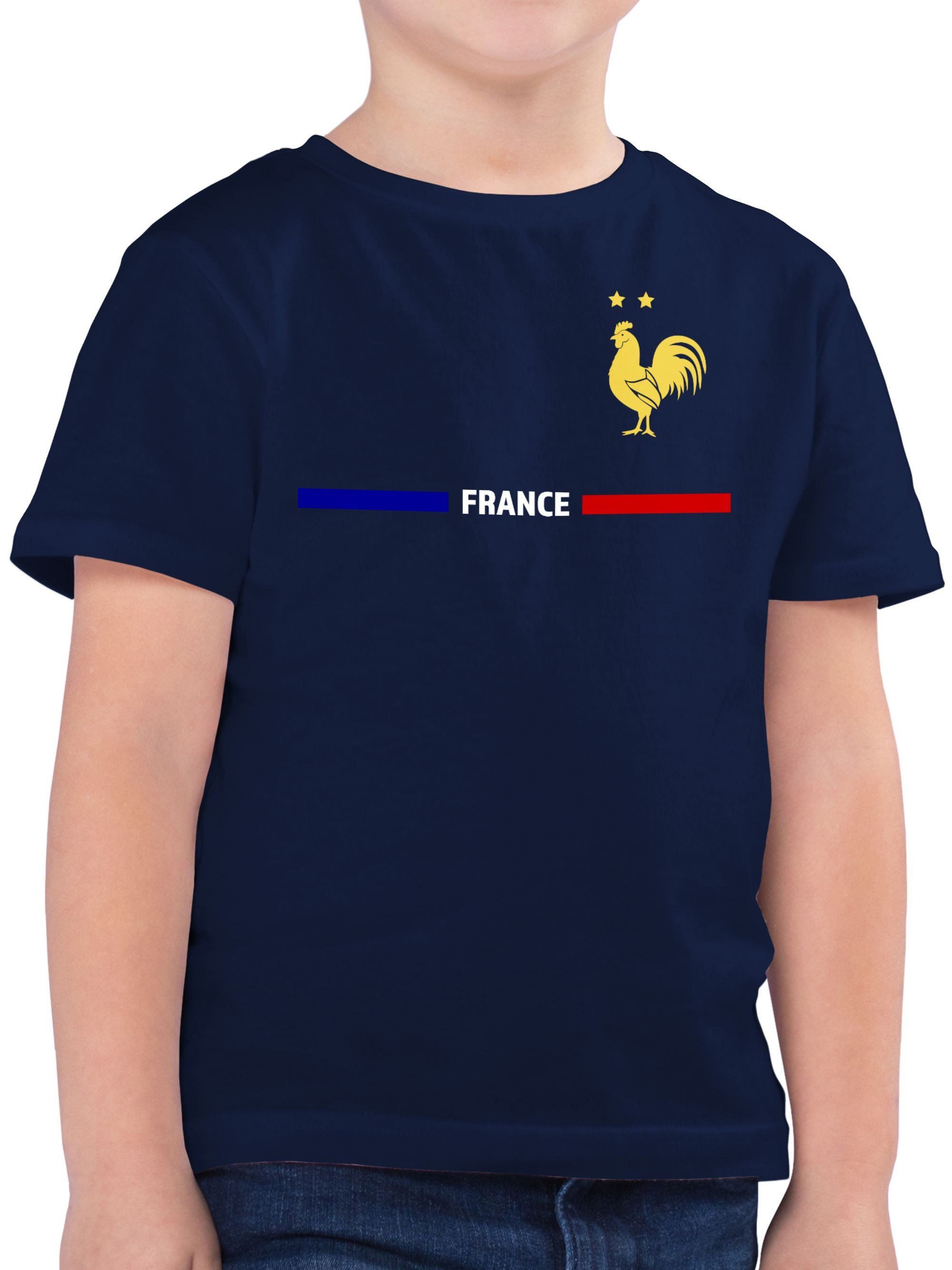 Shirtracer T-Shirt Frankreich Trikot Wappen, France mit Stolz, Französisches Fan-Motiv (1-tlg) 2026 Fussball WM Fanartikel