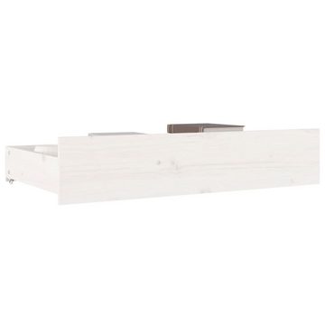 vidaXL Bettschubkasten Bettschubladen 4 Stk. Weiß Massivholz Kiefer