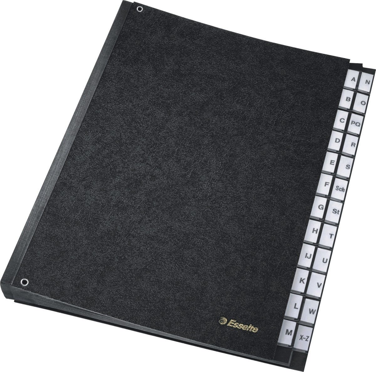 ESSELTE Organisationsmappe Pultordner A4 A-Z 24 Fächer Hartpappe schwarz