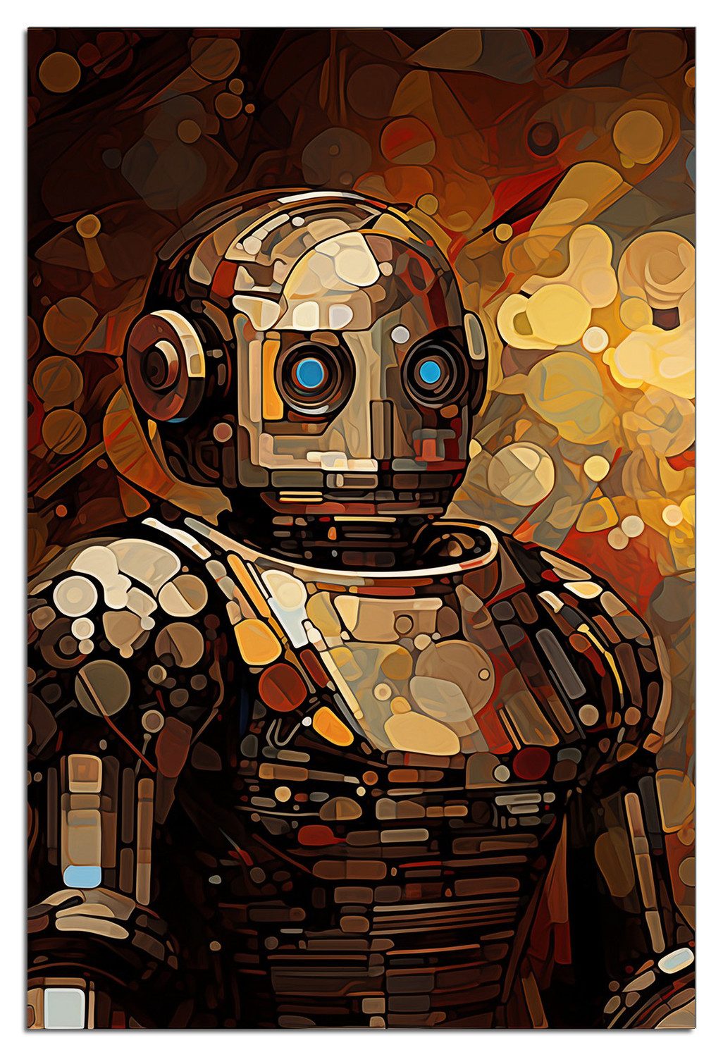 Wallario Poster, Bildnis eines Roboters, in verschiedenen Ausführungen