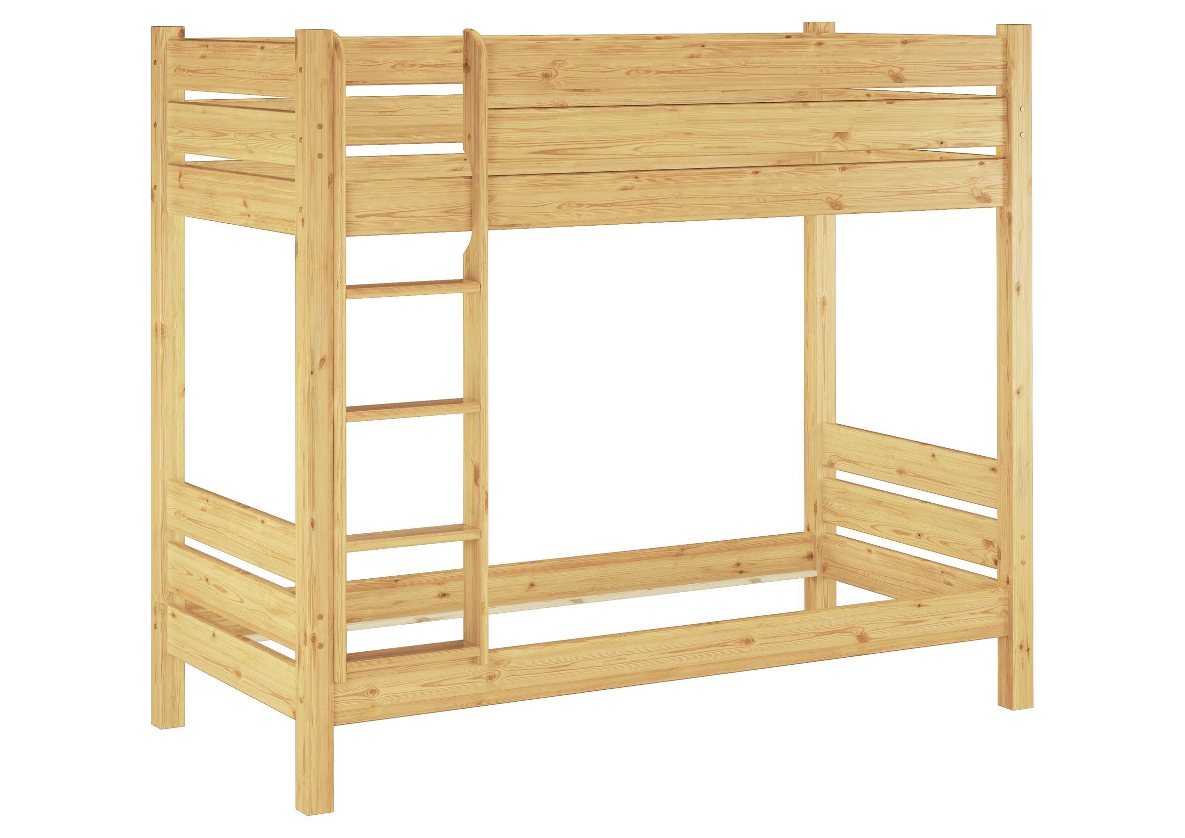 ERST-HOLZ Etagenbett Stabiles Stockbett aus Kiefer in Natur 100 x 220 mit N günstig online kaufen