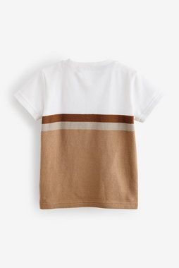 Next T-Shirt Kurzarm-T-Shirt mit Streifenstruktur (1-tlg)
