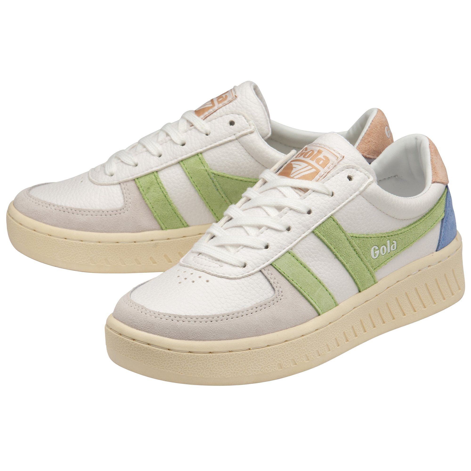 Grandslam Trident weiss/grün/pink Damen Sneaker