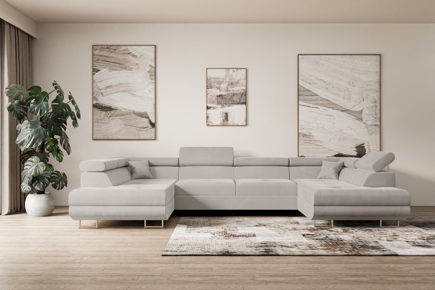 ALTDECOR Wohnlandschaft GUSA-U, Couch mit Schlaffunktion, günstig online kaufen
