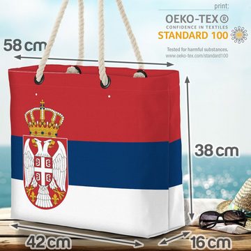 VOID Strandtasche (1-tlg), Serbien Flagge EM Länderflagge Fahne