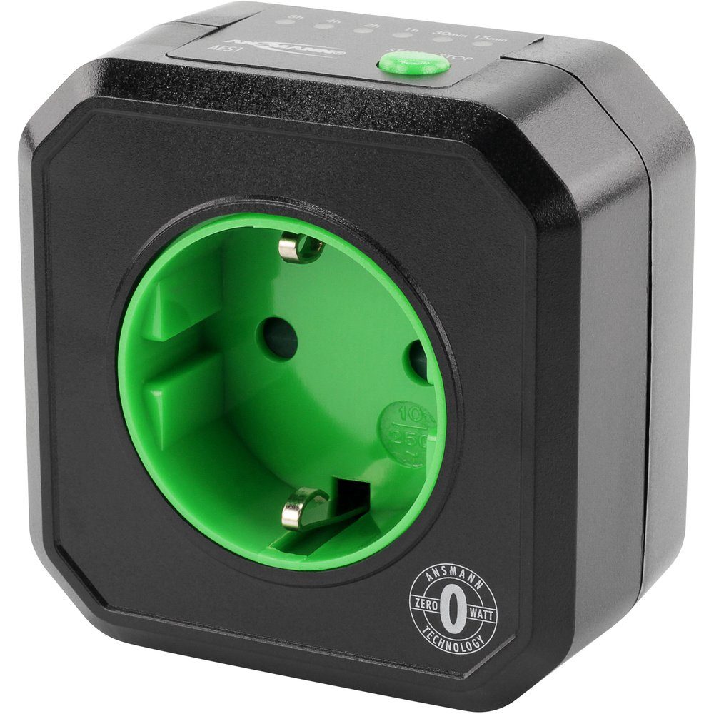 Ansmann 5024063 Steckdosen Timer Digital Tagesprogramm 2500 W Ip20 ANSMANN Zeitschaltuhr Ansmann 5024063 Steckdosen-Timer digital