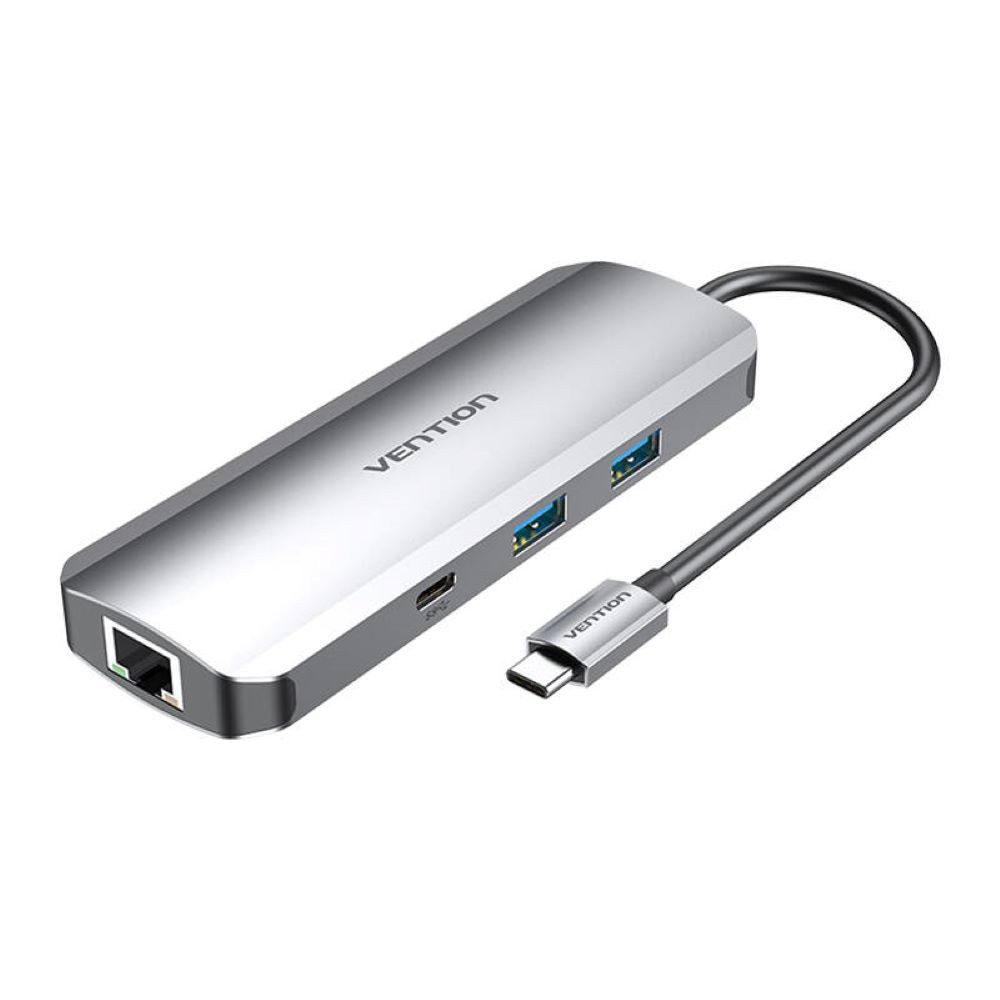 VENTION Laptop-Dockingstation USB-C auf HDMI - USB-C, 2x USB3.0, SD, TF, TRRS 3,5mm - PD 0,15m